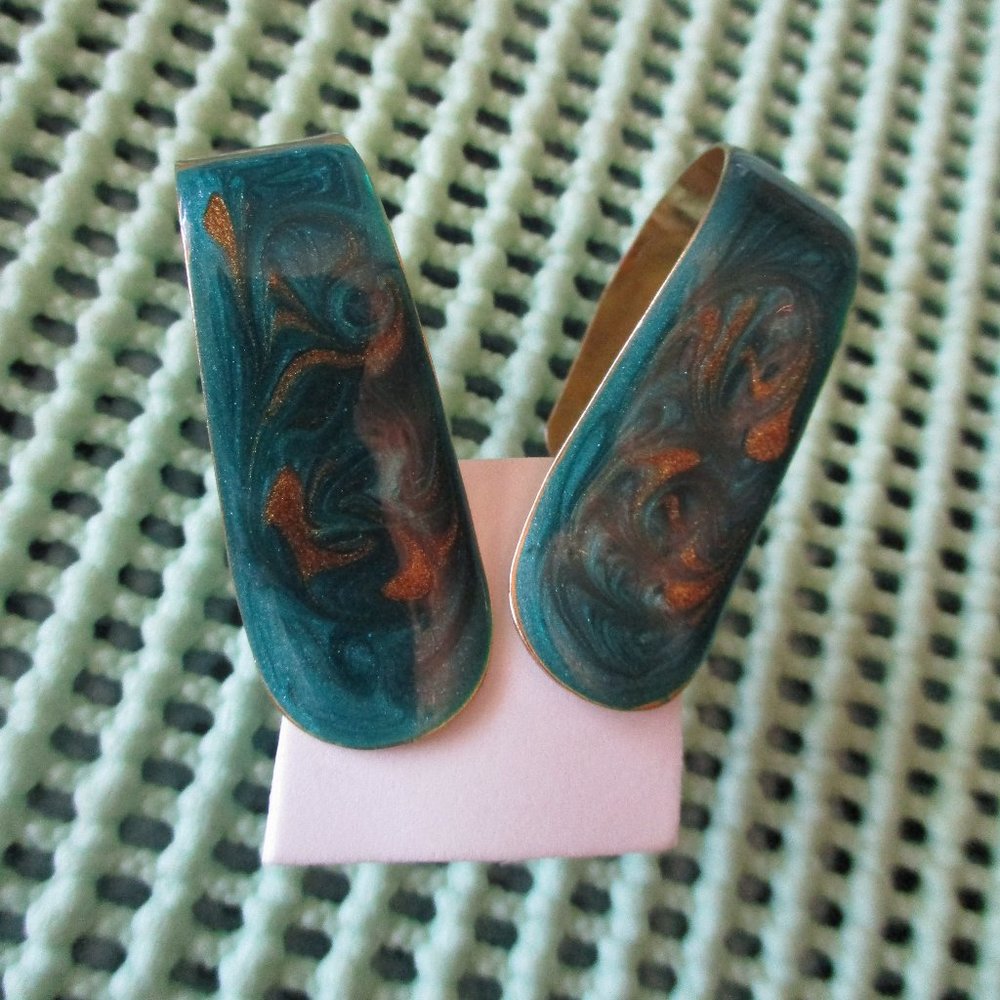 Vintage Pair of Colorful Pierced Earrings